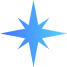 Decorative blue star